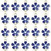20Pcs Alloy Enamel 5-Petal Flower Connector Charms FIND-YW0009-33F-1
