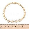 Brass Micro Pave Cubic Zirconia Link Chain Bracelets KK-R217-39G-5