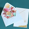 Pop Up 3D Flower Paper Greeting Cards AJEW-L102-01D-1