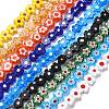 Handmade Millefiori Lampwork Beads Strands LAMP-F035-09-1