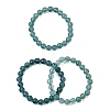 8MM Natural Blue Fluorite Round Beaded Stretch Bracelets for Women GG-CBA3F02-10-4