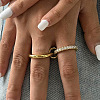 Stainless Steel Micro Pave Clear Cubic Zirconia Stacking Finger Rings FS-WGF4BA8-03-3