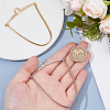 2Pcs 2 Colors Brass Button Attachment Tie Clips AJEW-HS0001-13A-3