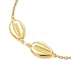 3Pcs 3 Styles Summer Beach 304 Stainless Steel Shell Shape Link Anklets for Women AJEW-AN00766-3