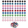 90Pcs 9 Colors Alloy Enamel Pendants ENAM-SZ0001-65-1