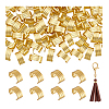 120Pcs Brass Folding Crimp Ends KK-PH0014-10C-6