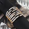 Brass Micro Pave Clear Cubic Zirconia Finger Rings for Women RJEW-R011-11G-01-2