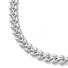 304 Stainless Steel Cobs Chain Necklace for Men Women STAS-B039-09P-2
