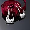 Silver Color Plated Brass Oval Hoop Earrings EJEW-BB11969-4