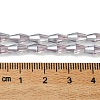 Transparent Electroplate Glass Beads Strands GLAA-K064-05A-PL06-4