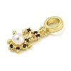 Rack Plating Brass & Cubic Zirconia & ABS Plastic Pearl European Pendants KK-Z067-61A-G-2