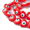 Evil Eye Resin Beads Strands RESI-F040-01F-3