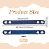 20Pcs Imitation Leather Bag Webbing Straps with Silver Color Plated Metal Eyelets for Bag Accessories DIY-NB0016-35C-2