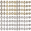 144Pcs 24 Styles Alloy Cabochons Coonector Settings for Rhinestone FIND-PH0028-92-1