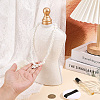 Bust Shaped Floral Velveteen Necklace Display Stands ODIS-WH0099-190-3