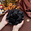 Flower Polyester Brooches JEWB-WH0001-47P-01-3