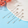 6Pcs 6 Style Sterling Silver Cable Chain Extender FIND-TA0002-40-6