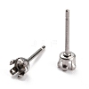 304 Stainless Steel Stud Earring Settings X-STAS-B004-06P-2