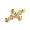 Rack Plating Brass Micro Pave Cubic Zirconia Pendants KK-G513-34G-2