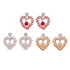 3Pairs Alloy Glass Stud Earrings EJEW-MZ00372-2