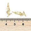 Rack Plating Brass Micro Pave Cubic Zirconia Pendants KK-H509-25G-02-3