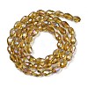 Transparent Electroplate Glass Beads Strands EGLA-N013-T4mm-B08-2