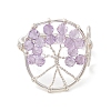 Natural Gemstone Beads with Solid Round Brass Beads and Eco-Friendly Copper Wire Rings RJEW-TA00183-3