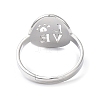 Non-Tarnish 304 Stainless Steel Word Love Adjustable Ring for Women RJEW-I097-01P-3