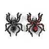 Halloween Spider Alloy Rhinestones Brooches for Party Wear JEWB-S022-08A-2