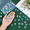 100Pcs 4 Styles Transparent Acrylic Bead Caps OACR-BM0001-09A-3