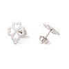 Non-Tarnish 201 Stainless Steel Stud Earring Findings EJEW-A071-14A-P-2