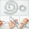 2Pcs 2 Styles Acrylic Cuban Link Chain Necklaces & Bracelets Jewelry Sets SJEW-SP0001-01P-3
