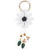 Leather and Alloy Keychain HJEW-WH20022-04B-01-6