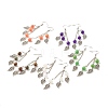 Natural Mixed Stone Bead Dangle Earrings EJEW-JE04823-1