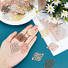   60pcs 6 colors Alloy Filigree Joiners FIND-PH0003-28-5