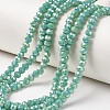 Electroplate Opaque Glass Beads Strands X-EGLA-A034-P4mm-T06-1