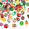 64Pcs 16 Styles Fruit & Vegetable Theme Handmade Polymer Clay Beads CLAY-TADJ0001-11-2