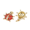 Brass Micro Pave Cubic Zirconia Pendants KK-C095-08A-G-2