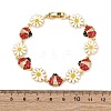 Brass Micro Pave Clear Cubic Zirconia Bangles for Women BJEW-H209-08B-G-5
