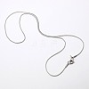 Non-Tarnish Trendy Men's 304 Stainless Steel Snake Chain Necklaces X-NJEW-M065-A-01-2