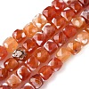 Natural Fire Crackle Agate Beads Strands G-H078-C49-6mm-04-2