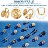 40Pcs 5 Style 304 Stainless Steel Spiral Pad Cuff Earrings KK-UN0001-21-5
