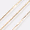 Long-Lasting Plated Brass Snake Chain Necklaces NJEW-K112-04G-NF-2