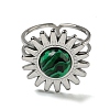 Sun 304 Stainless Steel Open Cuff Rings STAS-Z060-08P-02-2