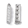925 Sterling Silver Cubic Zirconia Twister Clasps STER-WH0007-28A-P-1