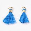 Polycotton(Polyester Cotton) Tassel Pendant Decorations FIND-S275-14G-1