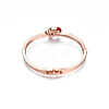 Colorful Rhinestone Cherry Hinge Bangle with Acrylic BJEW-S118-130RG-2