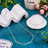 1 Set Brass Heart Link Chain Bracelet & Necklace SJEW-TA0001-05-7