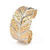 304 Stainless Steel Cuff Bangles for Women BJEW-D363-01B-PG-2