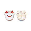 Christmas Alloy Enamel Pendants X-ENAM-Q442-48A-3